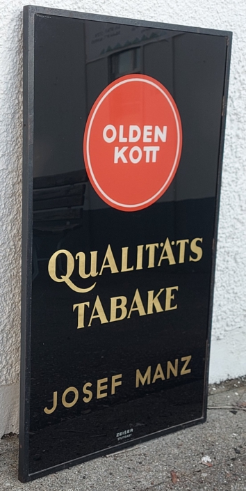 Oldenkott Qualitätstabake Glas Reklame Schild_catheuer-raritaeten_7